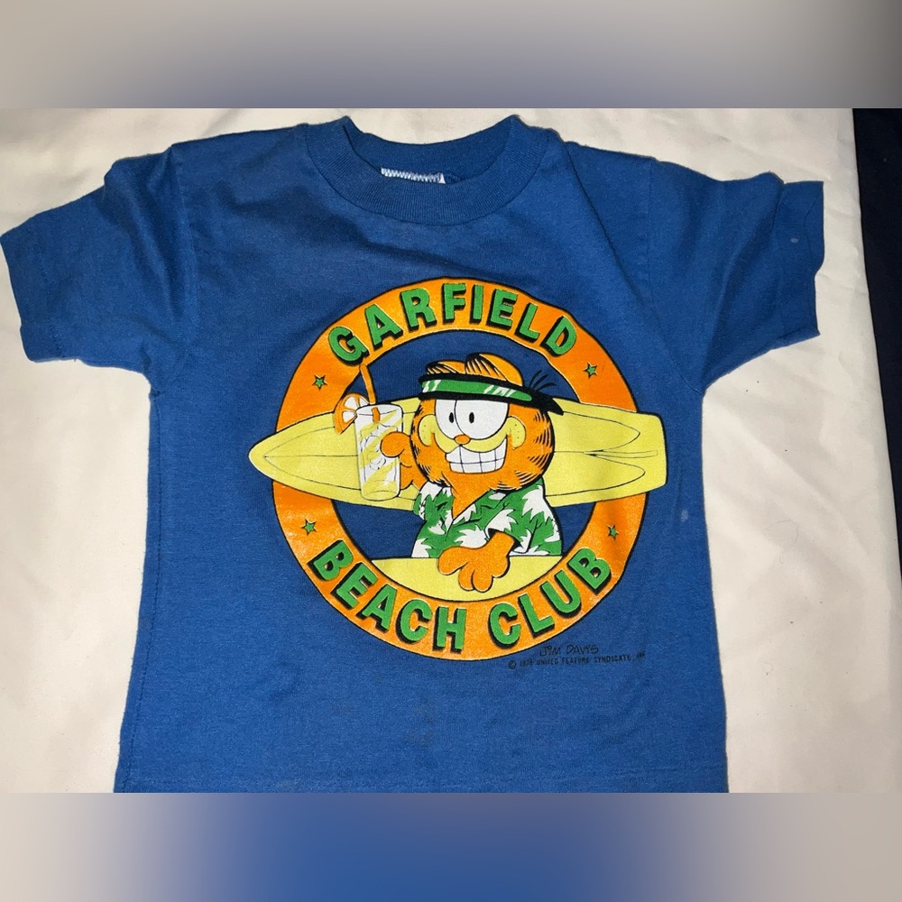 Vintage 1978 Allison Garfield Beach Club Child’s T-Shirt Jim Davis